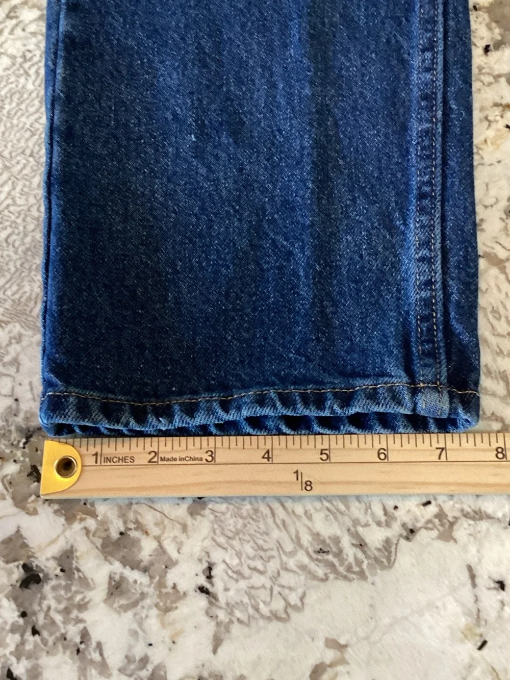 Wrangler Men's 32x30 Regular Fit Straight Leg Blue Denim Jeans 100% Cotton